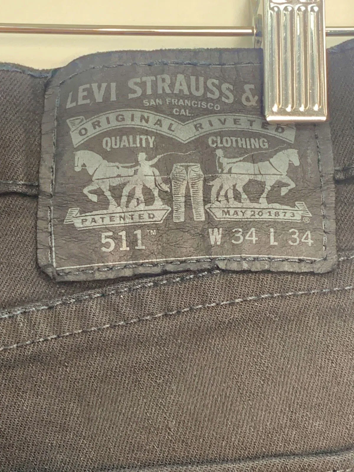 Levi's Black 511 High-Waist Denim Shorts W 34 L 34