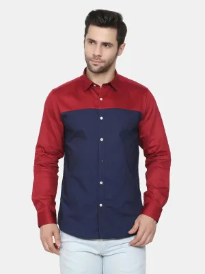 Life Roads full sleeve casual blue cotton shirt for Men and boys