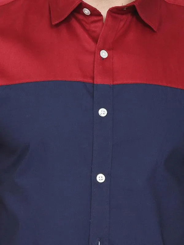 Life Roads full sleeve casual blue cotton shirt for Men and boys