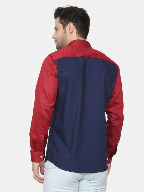 Life Roads full sleeve casual blue cotton shirt for Men and boys