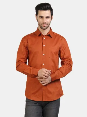 Life Roads full sleeve casual brown cotton shirt for Men and boy