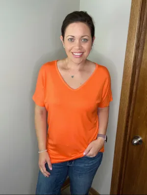LIGHTNING DEALChloe Cozy Tee in Orange