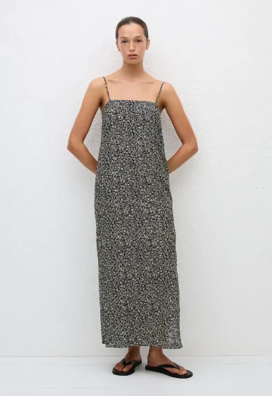 Matteau Square Shift Midi Dress - Buttercup
