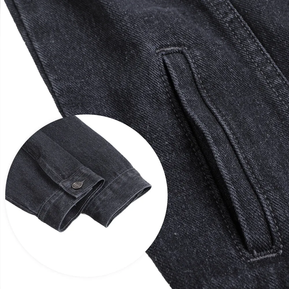 Mens Cool Eagle Graphic Button Up Denim Jacket