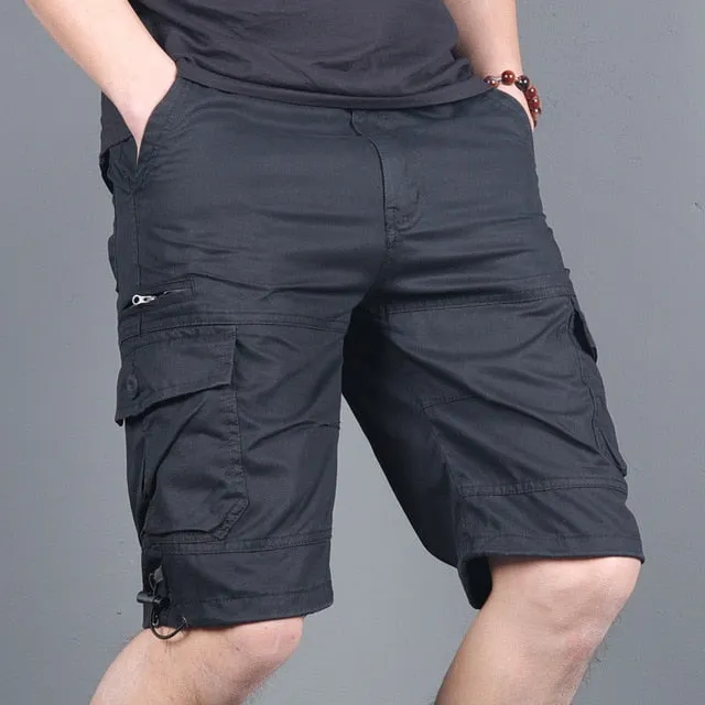 Men's Military Cargo Shorts 2021 Army Camouflage Tactical Joggers Shorts Men Cotton Loose Work Casual Short Pants