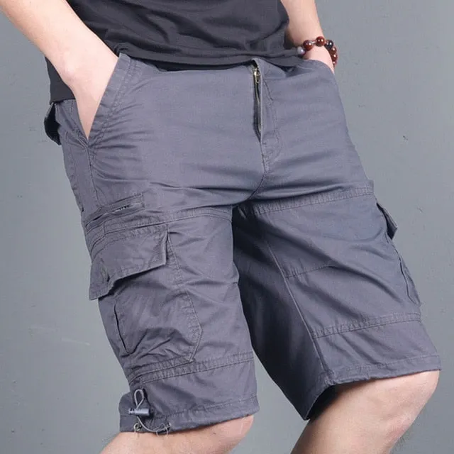 Men's Military Cargo Shorts 2021 Army Camouflage Tactical Joggers Shorts Men Cotton Loose Work Casual Short Pants