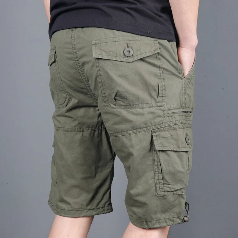 Men's Military Cargo Shorts 2021 Army Camouflage Tactical Joggers Shorts Men Cotton Loose Work Casual Short Pants