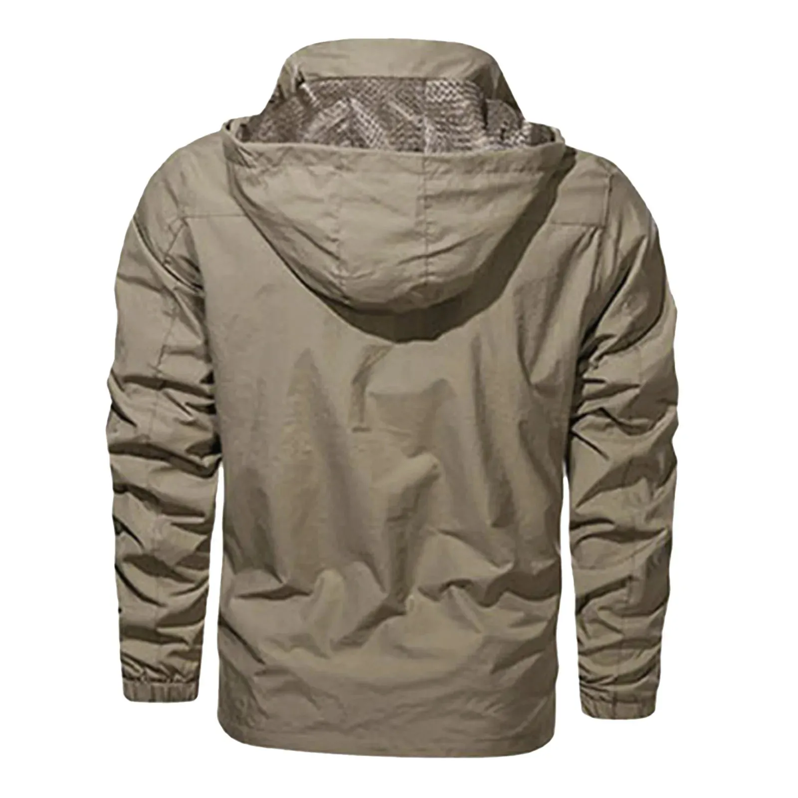 Men's Spring & Autumn Windbreaker Jacket – Windproof Waterproof Casual Outdoor Coat with Detachable Hood