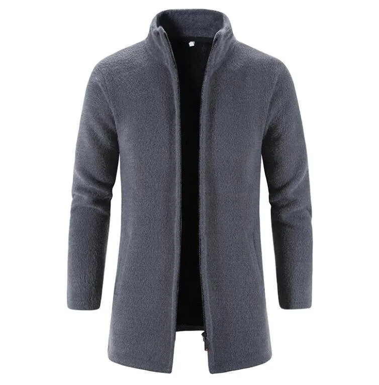 Men's Zipper Fleece Sweater Cardigan