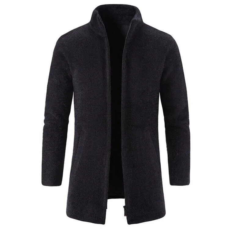 Men's Zipper Fleece Sweater Cardigan