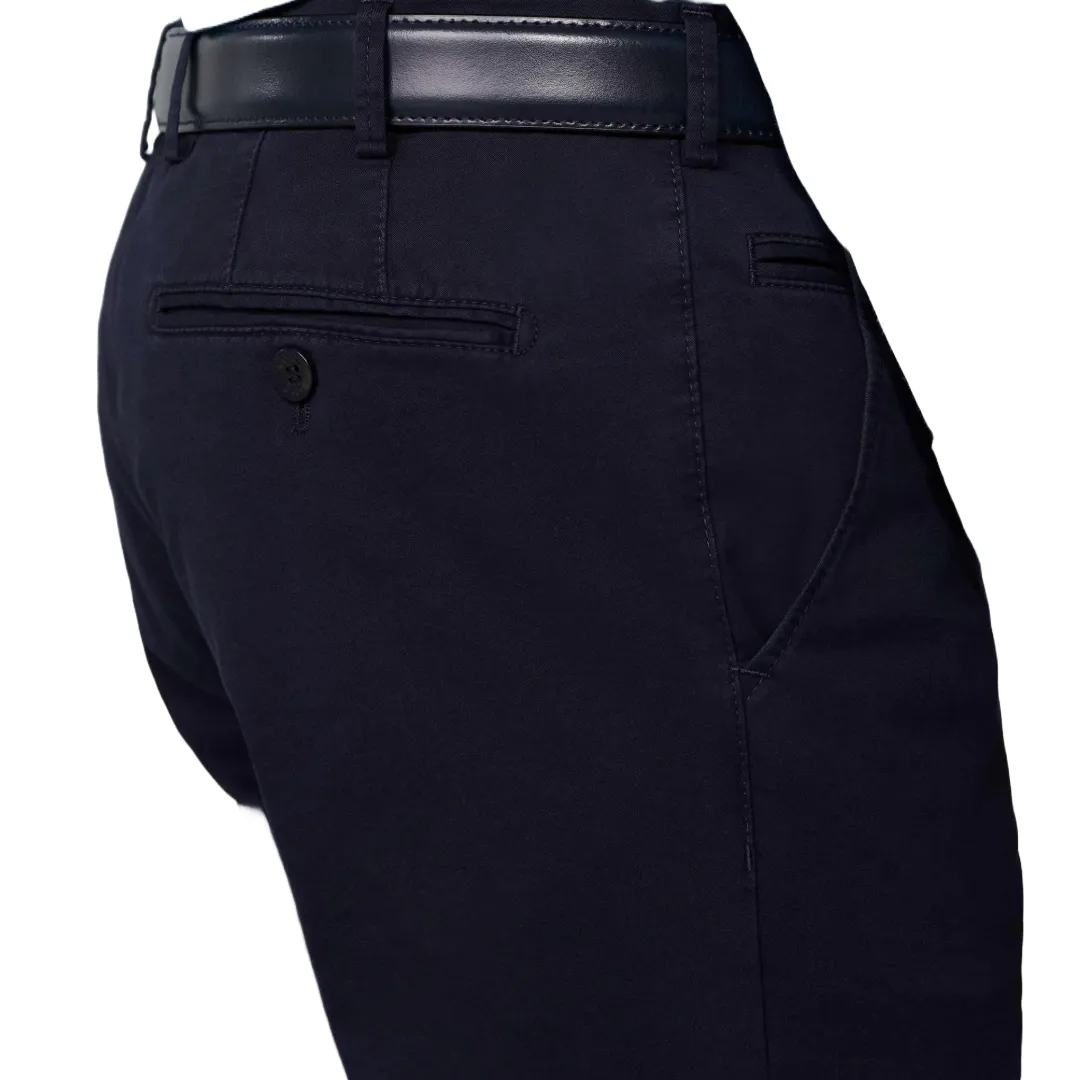 Meyer Bonn Modern Fit Chinos  - Navy