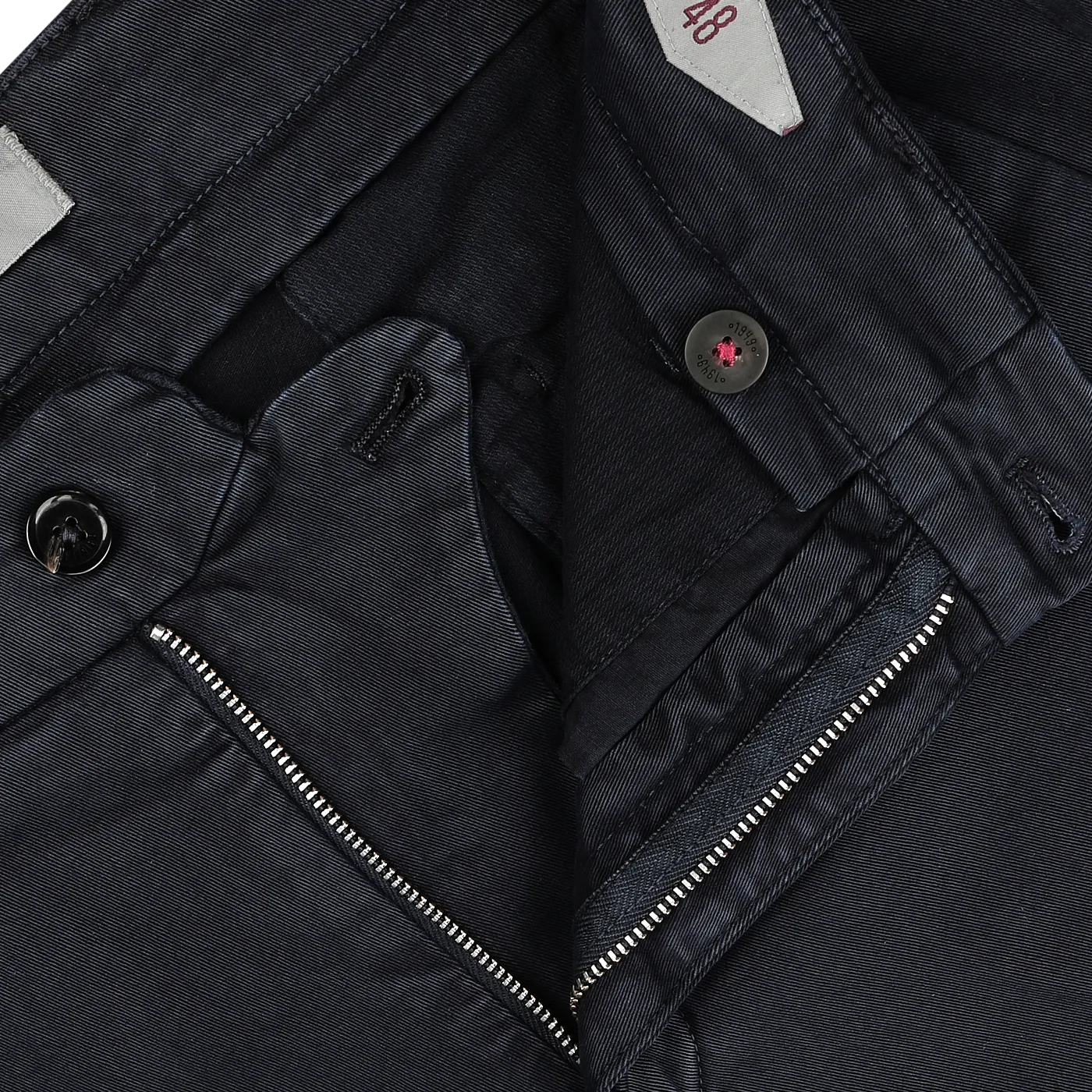 Navy Blue Cotton Stretch Soho Trousers
