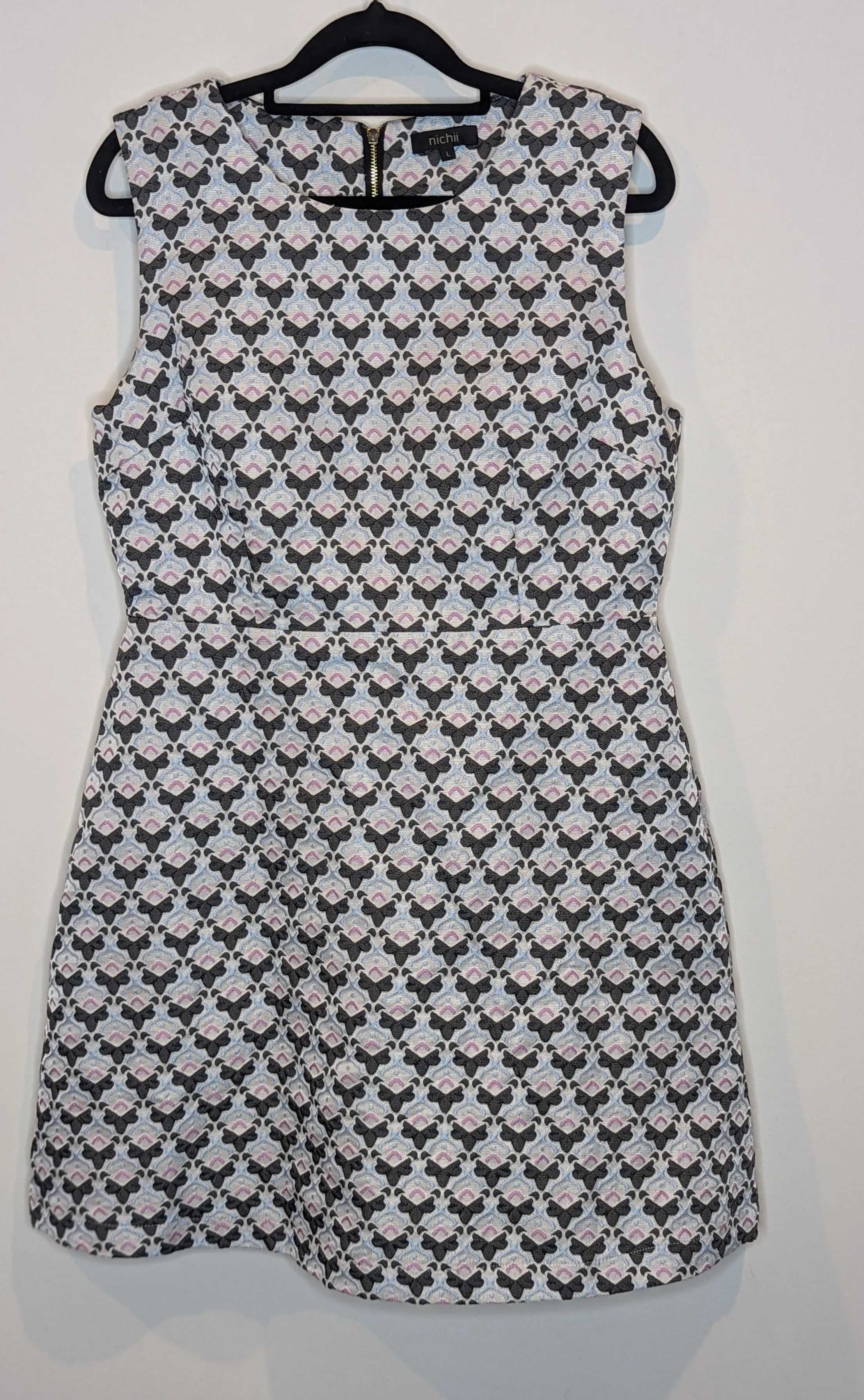 Nichii Pattern Jacquard Mini Dress