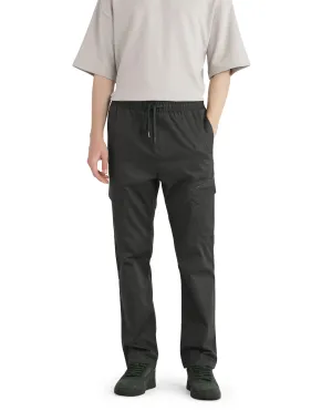 Rare Rabbit Men's Zudi Dark Grey Cotton Fabric Drawstring Closure Regular Fit Cargo Style Trouser
