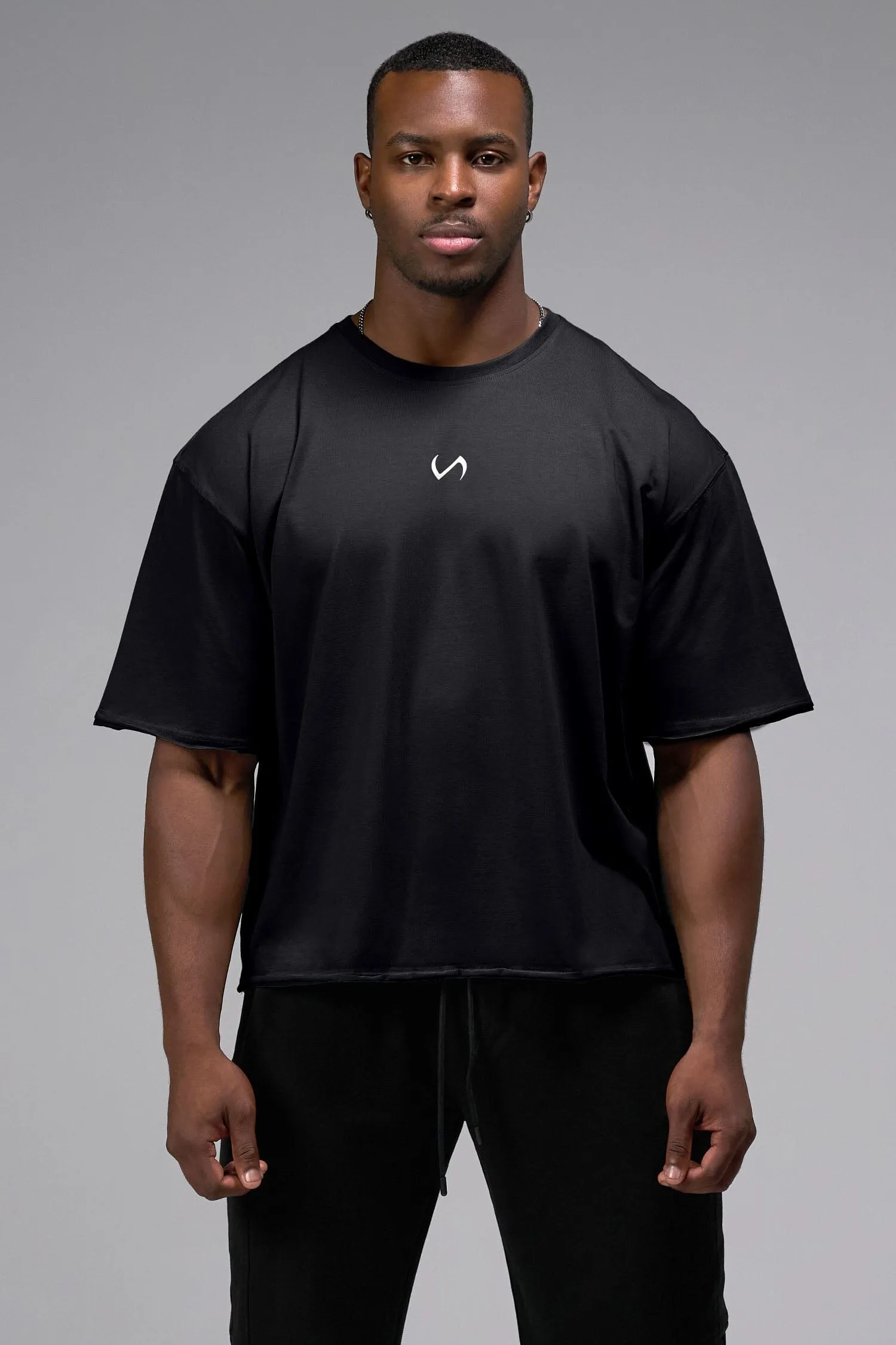 Raw Edge Cropped Tee