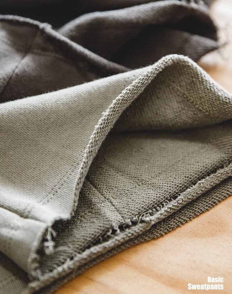 Retro Tapered Knit Stretch Gray Drape Casual Men's Trousers
