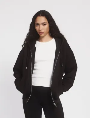 Signature Zip Hoodie in Black