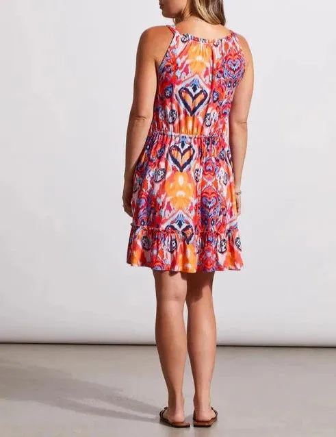 SLEEVELESS DRESS WITH DRAWSTRING WAIST