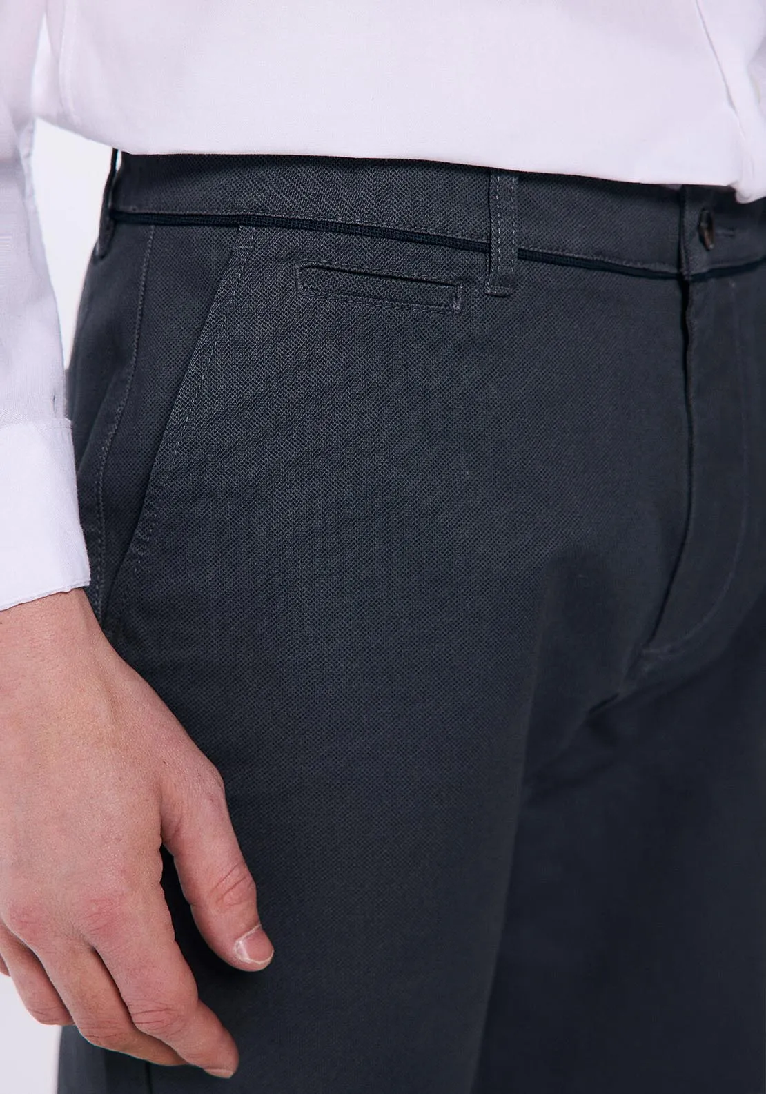 Slim fit printed chinos - Grey
