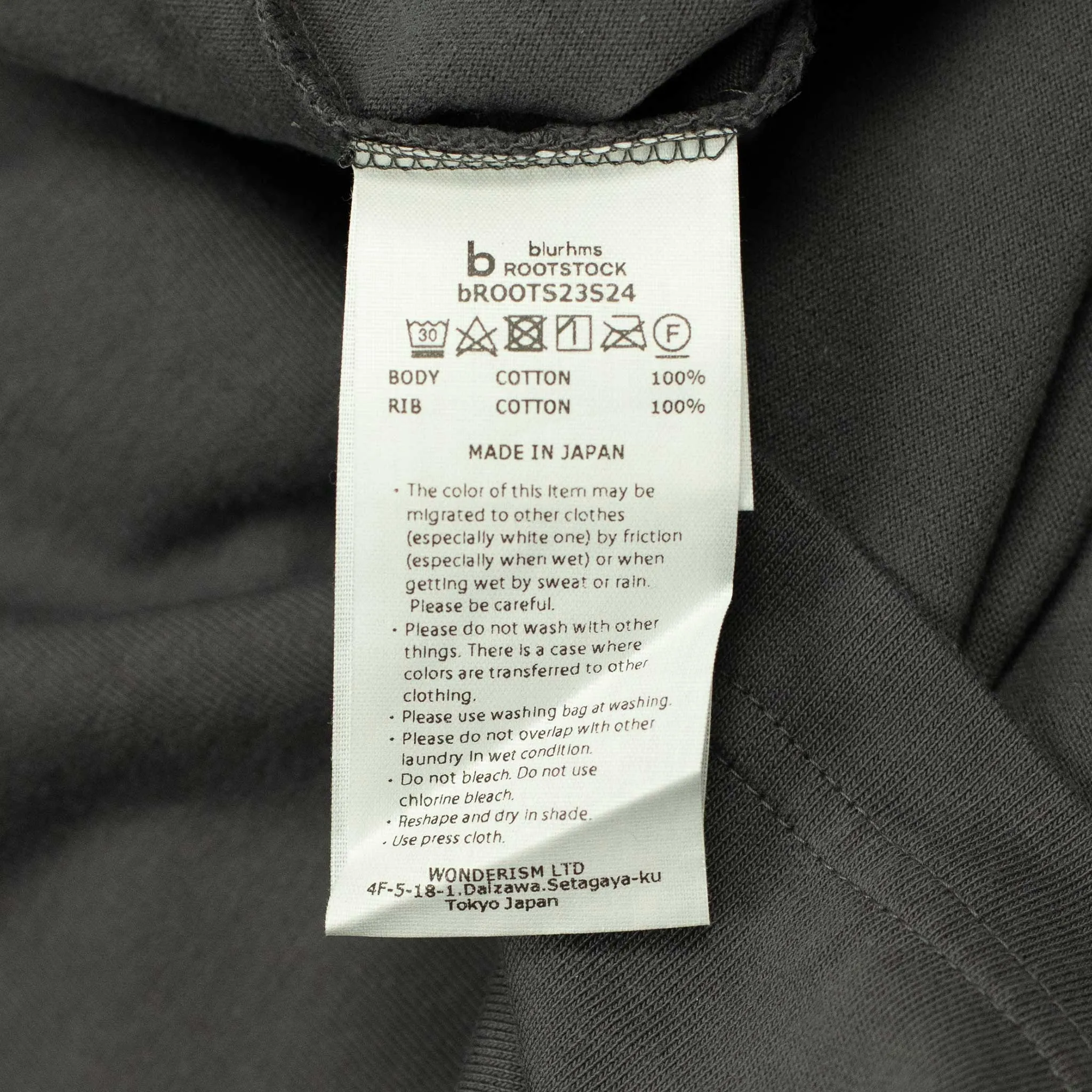 Soft cotton crewneck pocket tee in dark grey