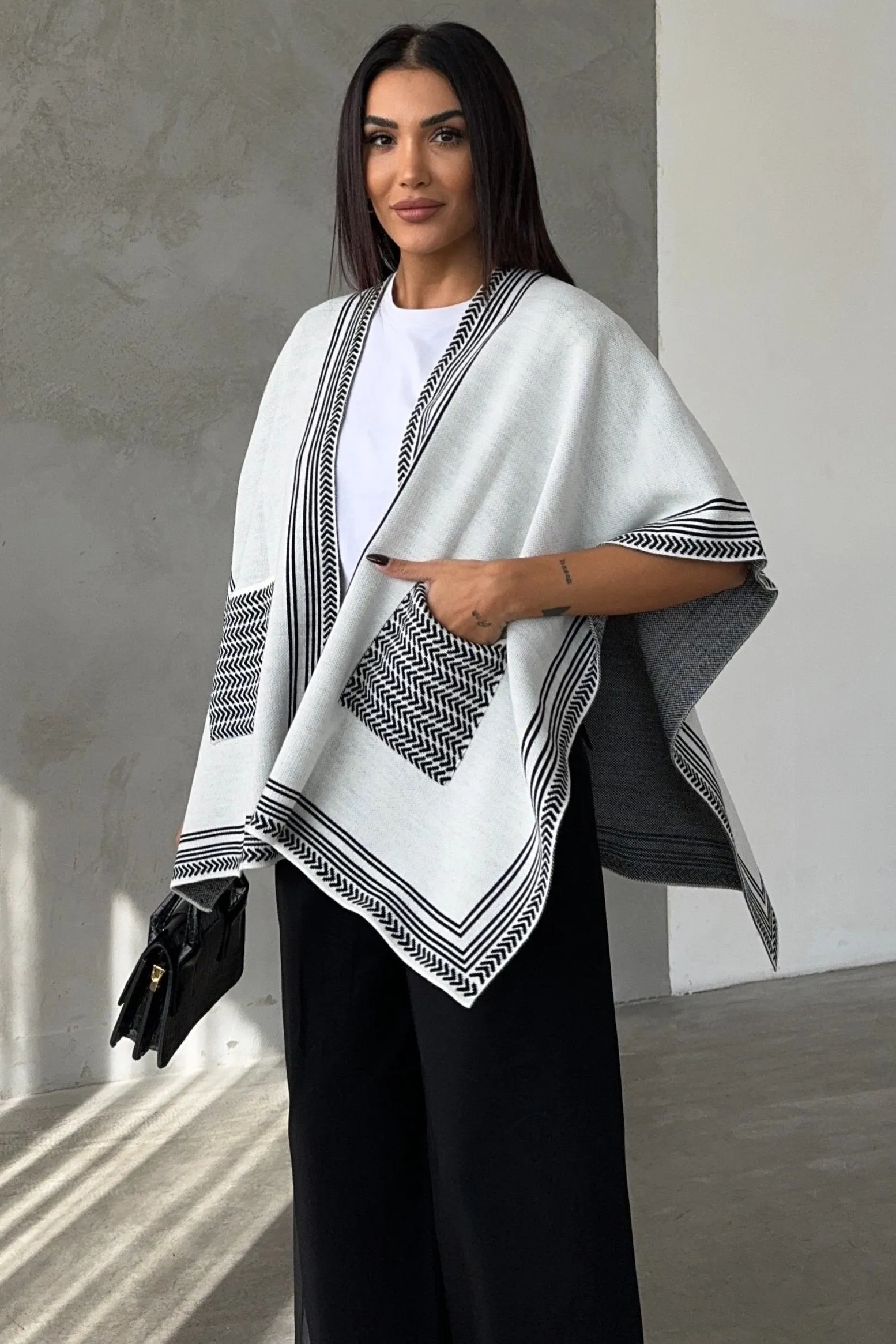 Soft Knit Open-Front Cardigan in Ecru