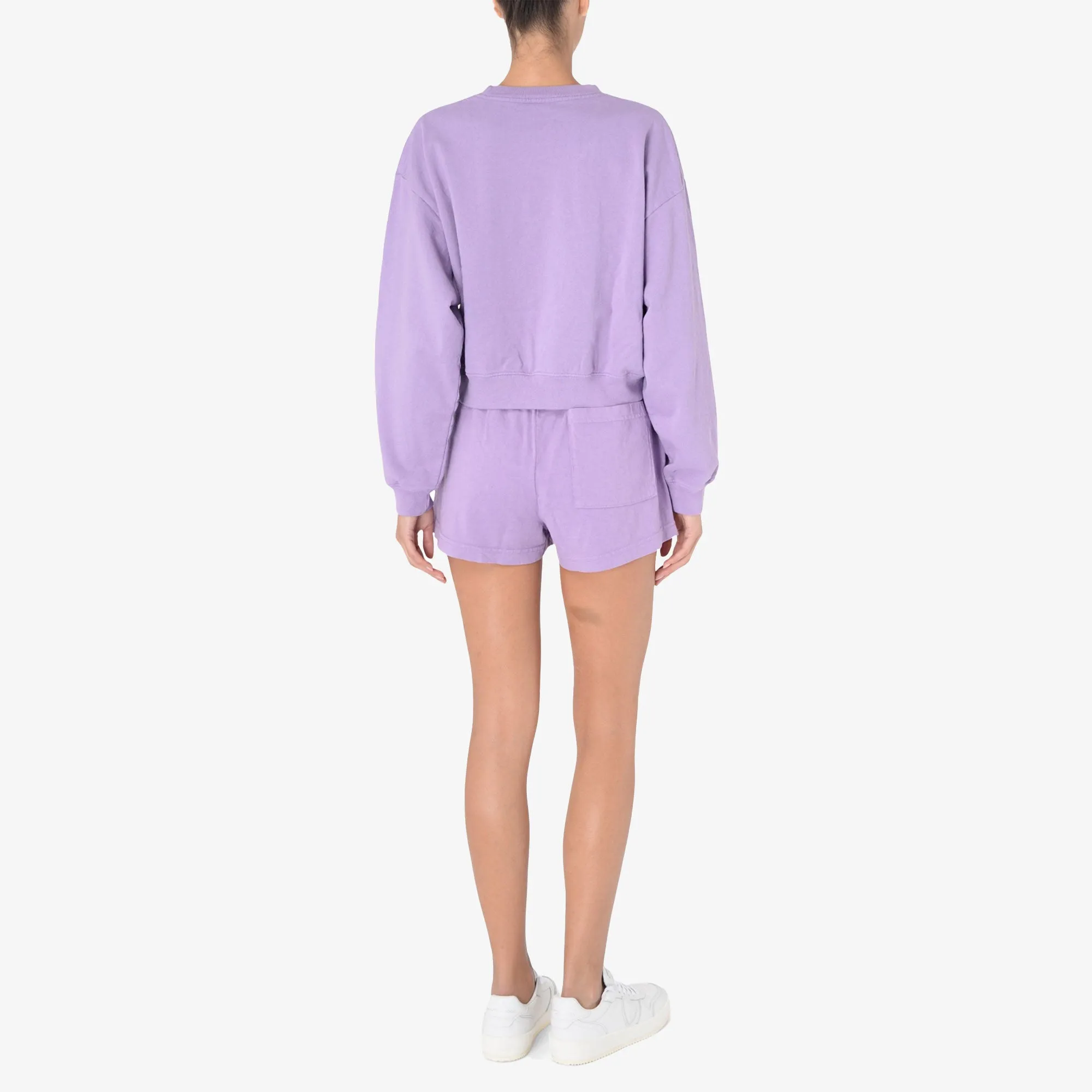 SPORTY & RICH | WMN'S WELLNESS IVY DISCO SHORT { VIOLET/WHITE