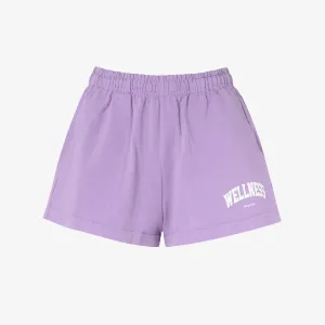 SPORTY & RICH | WMN'S WELLNESS IVY DISCO SHORT { VIOLET/WHITE
