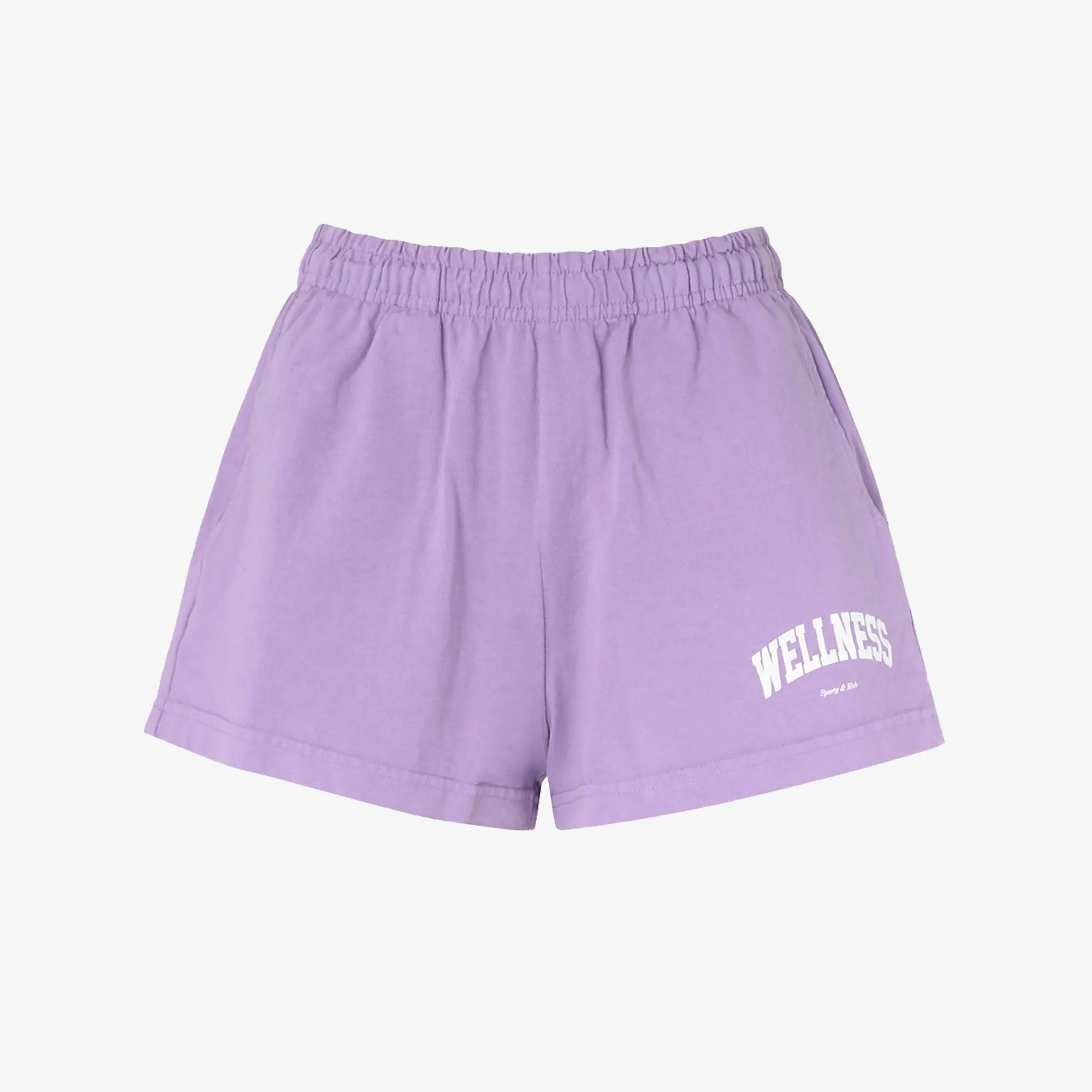 SPORTY & RICH | WMN'S WELLNESS IVY DISCO SHORT { VIOLET/WHITE