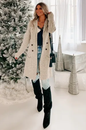 Study Session Two-Toned Open Front Cardigan (Oatmeal)
