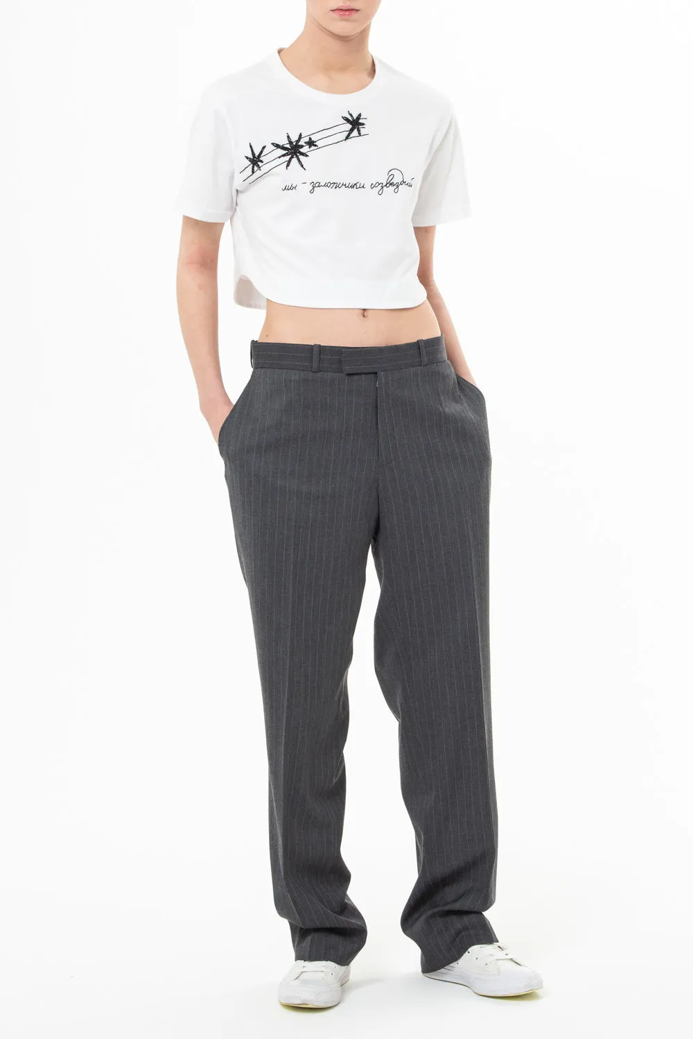 T-Shirt with print and embroidery