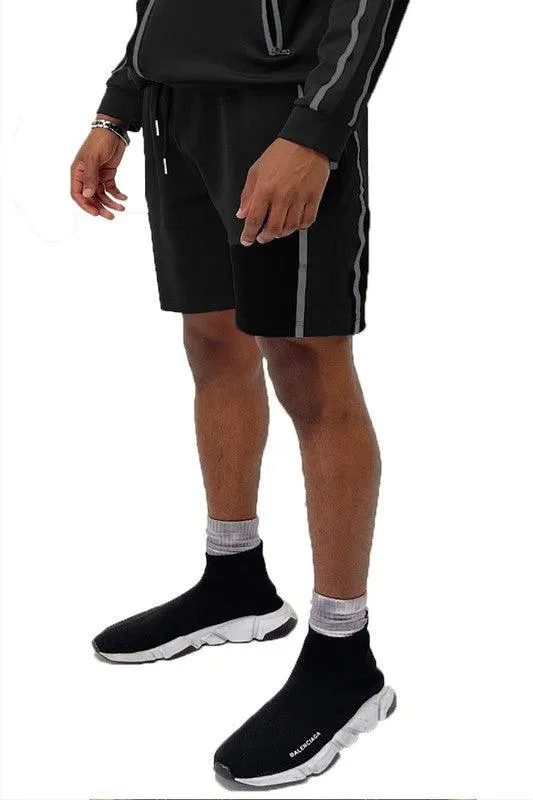 Taped Striped Shorts Mens Activewear