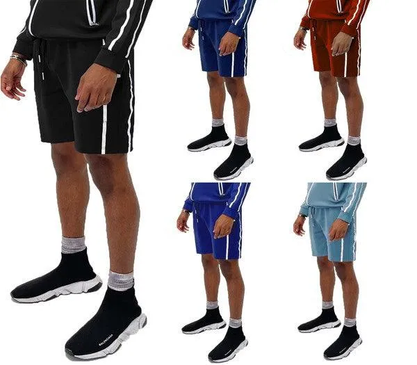 Taped Striped Shorts Mens Activewear