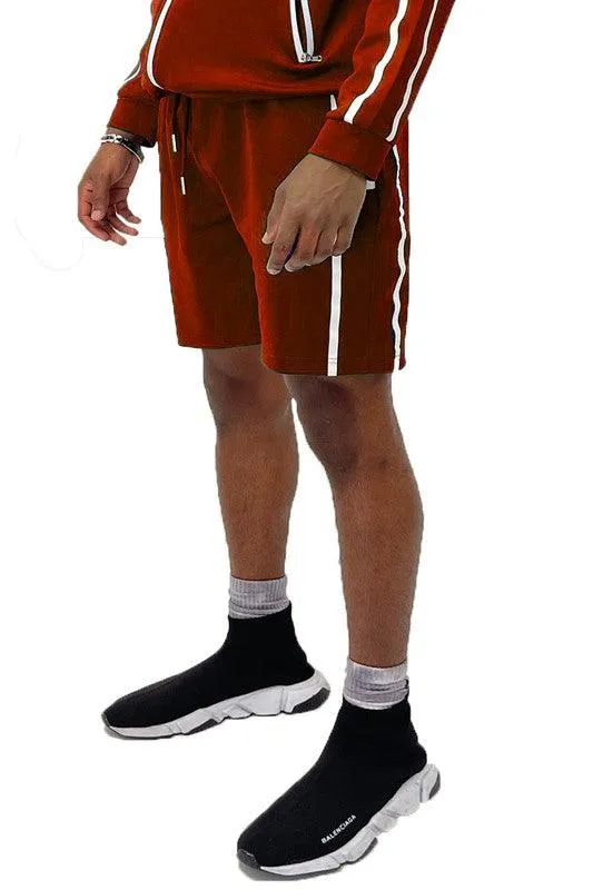 Taped Striped Shorts Mens Activewear
