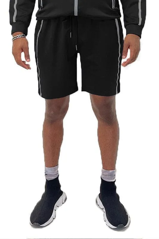 Taped Striped Shorts Mens Activewear