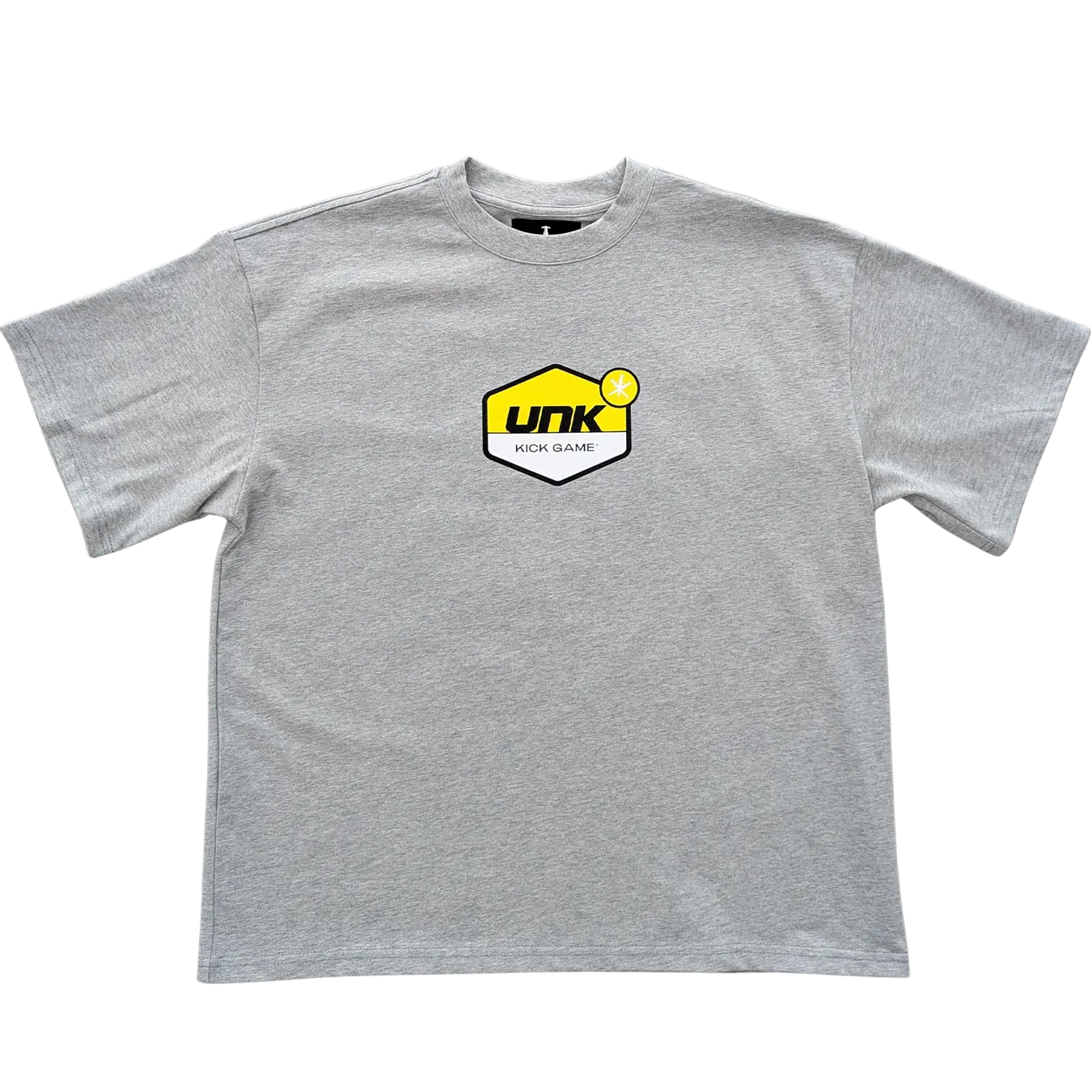 Unknown x Kick Game Tee 'Grey Yellow'