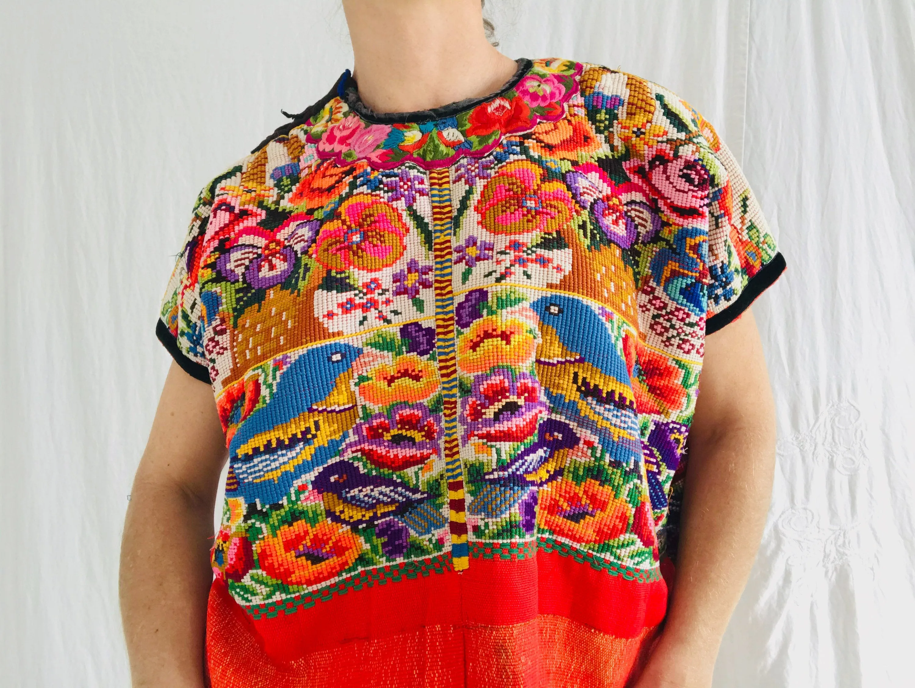 Vintage Guatemalan Huipil. San Juan Comalapa