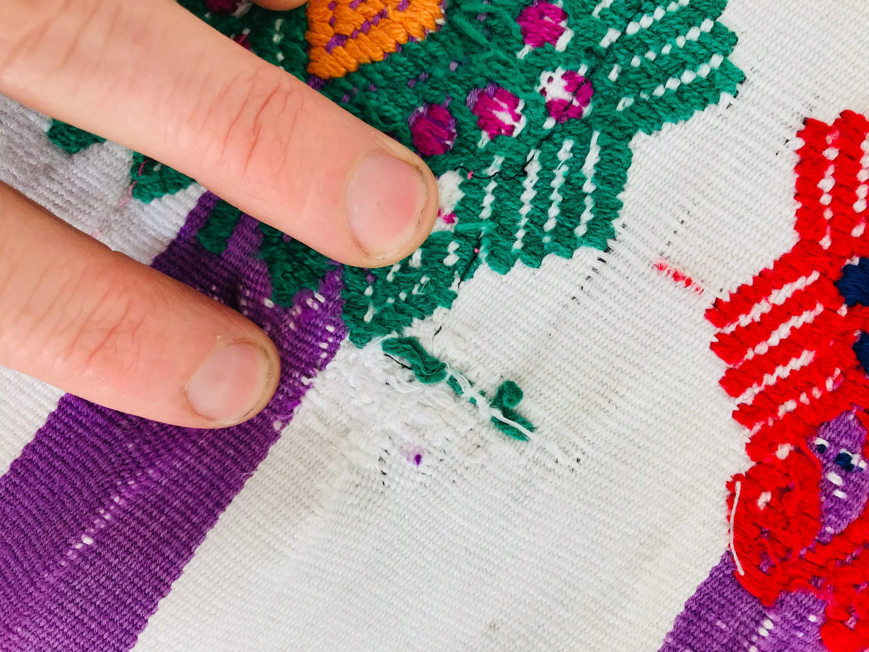 Vintage Guatemalan Huipil. San Raymundo. Hand-Woven and Embroidered