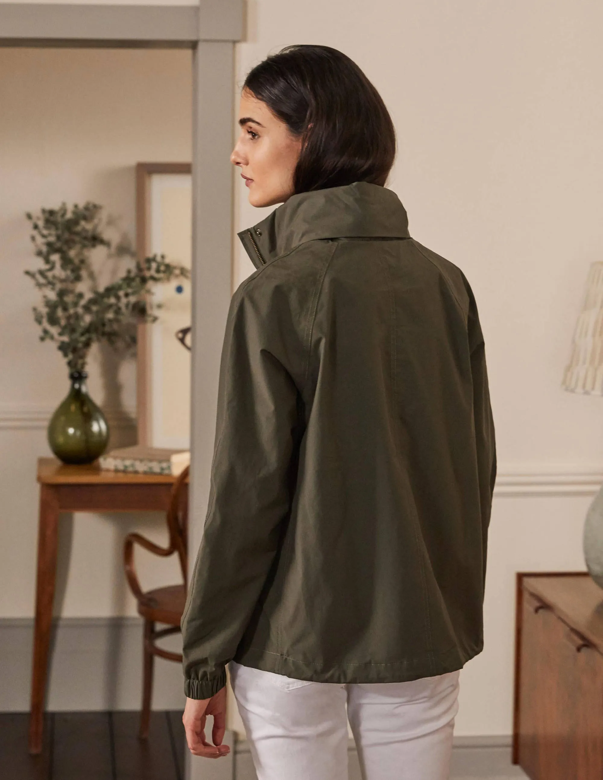 Waterproof Hooded Jacket-Khaki